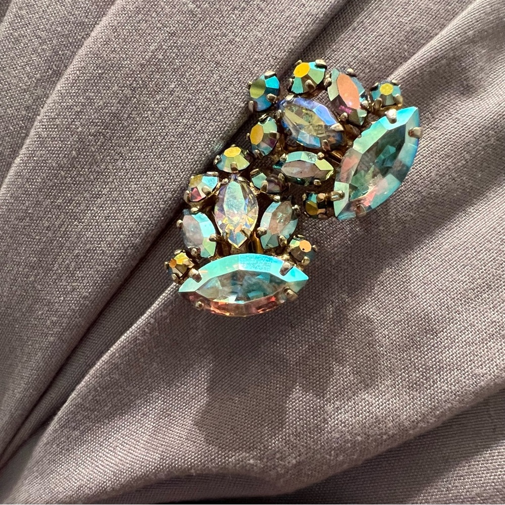 Vintage Sherman Aurora Borealis  Earrings